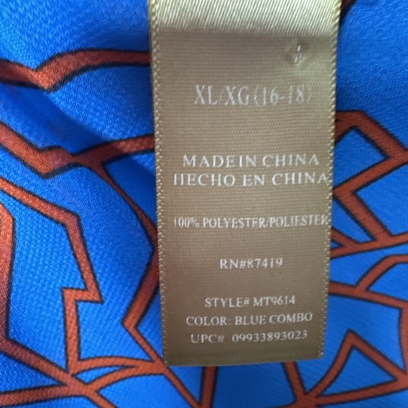 Miss Tina By Tina Knowles XL 16-18 Abstract Geometric Kimono Colorful Vi… - Picture 6 of 6